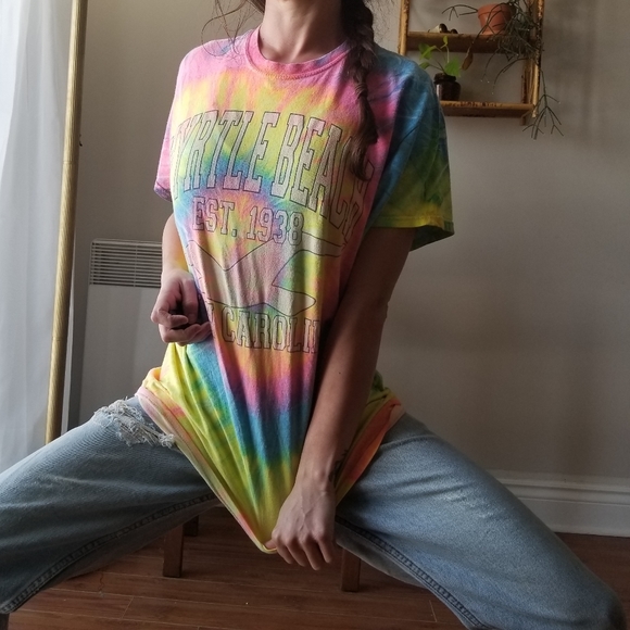 Vintage Myrtle Beach Tie Dye T-Shirt Tee Hippie 70 - Picture 8 of 13